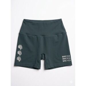 DARC Sport Wolves Shorts Women Gray Sz S Triple Wolves Logo 198/500 Althleisure